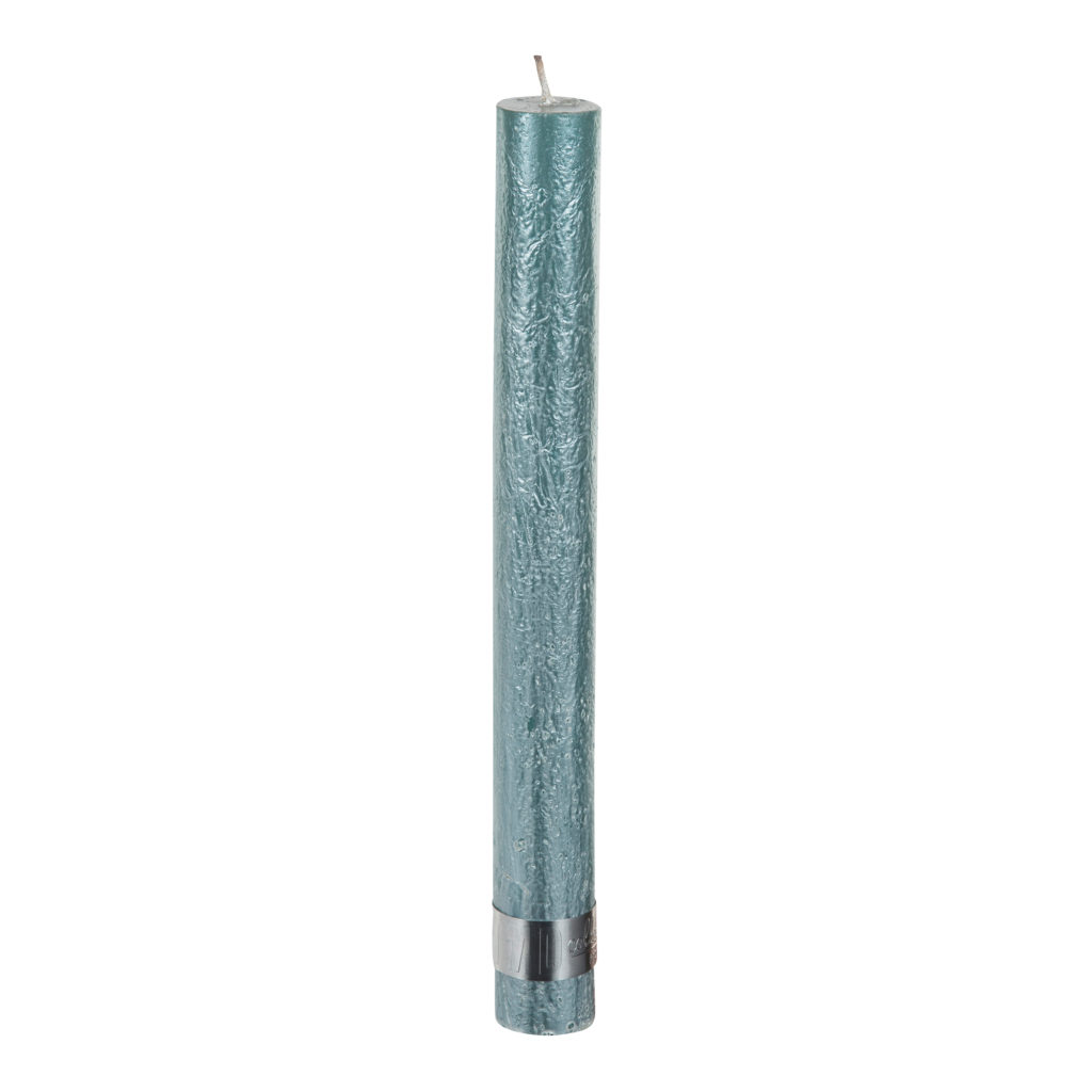 Bougies turquoise pour bougeoirs 4pces 28x3cm